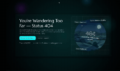 404 and thank you page screenshot